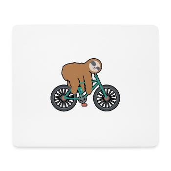 Sloth E-Bike Bicycle Pedelec Saying Funny Bike - Mouse Pad (horizontal) - white - Front