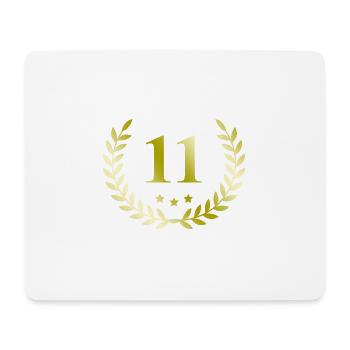11 Number wreath - Mouse Pad (horizontal) - white - Front