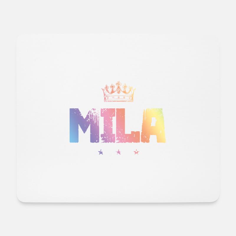 Mila - Mousepad (Querformat) - Weiß