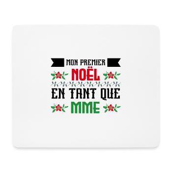 mon premier Noël en tant que Mme - Tapis de souris (format paysage) - blanc - Devant