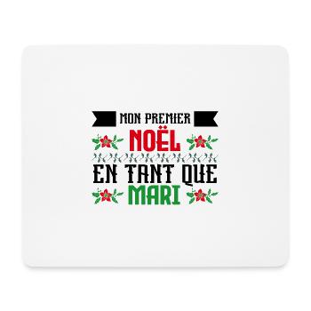 mon premier Noël en tant que mari - Tapis de souris (format paysage) - blanc - Devant