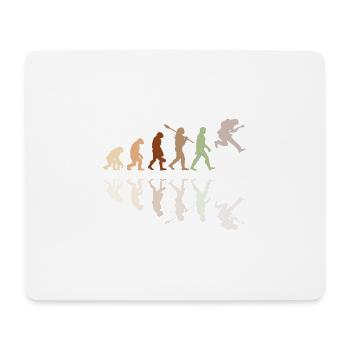 Human Evolution Guitar Band Retro Vintage - Tapis de souris (format paysage) - blanc - Devant