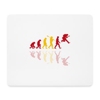 Human Evolution Guitar Band Retro Vintage Espagnol - Tapis de souris (format paysage) - blanc - Devant