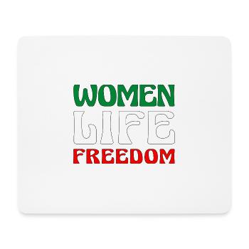 Women Life Freedom - Cute Iranian Women - Mouse Pad (horizontal) - white - Front