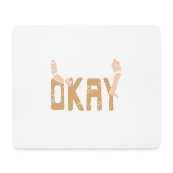 I'm Just Okay Retro Funny Prosthesis Designs - Mouse Pad (horizontal) - white - Front