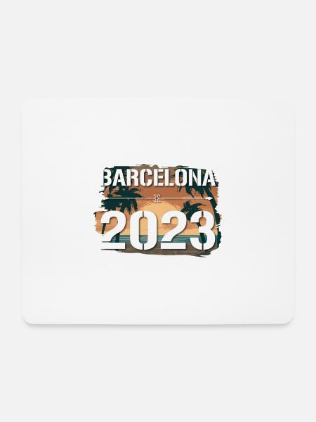 Barcelona 2023 - Mousepad (Querformat) - Weiß