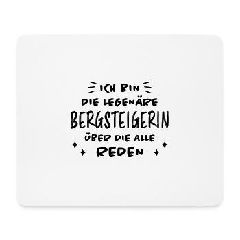 Bergsteigerin Wandern Fun Lustiger Spruch Geschenk - Mousepad (Querformat) - Weiß - Vorne