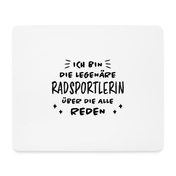 Radsportlerin Mountainbike Bike Fahrrad Geschenk - Mousepad (Querformat) - Weiß - Vorne