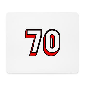 70. ANNIVERSAIRE. HAPPY BIRTHDAY - Tapis de souris (format paysage) - blanc - Devant