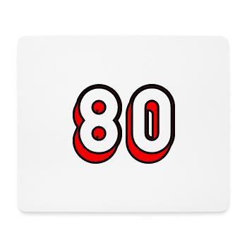 80. 80 JAHRE. 80-JÄHRIGES JUBILÄUM. GEBURTSTAG 80 JAHRE. - Mousepad (Querformat) - Weiß - Vorne