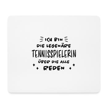 Tennis Lustiger Spruch Tennisspielerin Geschenk - Mousepad (Querformat) - Weiß - Vorne