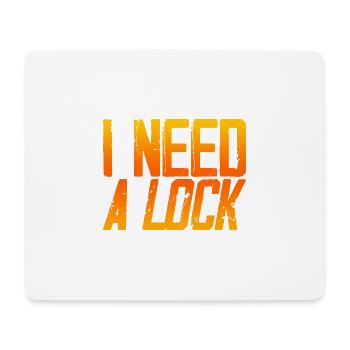 I Need A Lock 3 - Mousepad (Querformat) - Weiß - Vorne