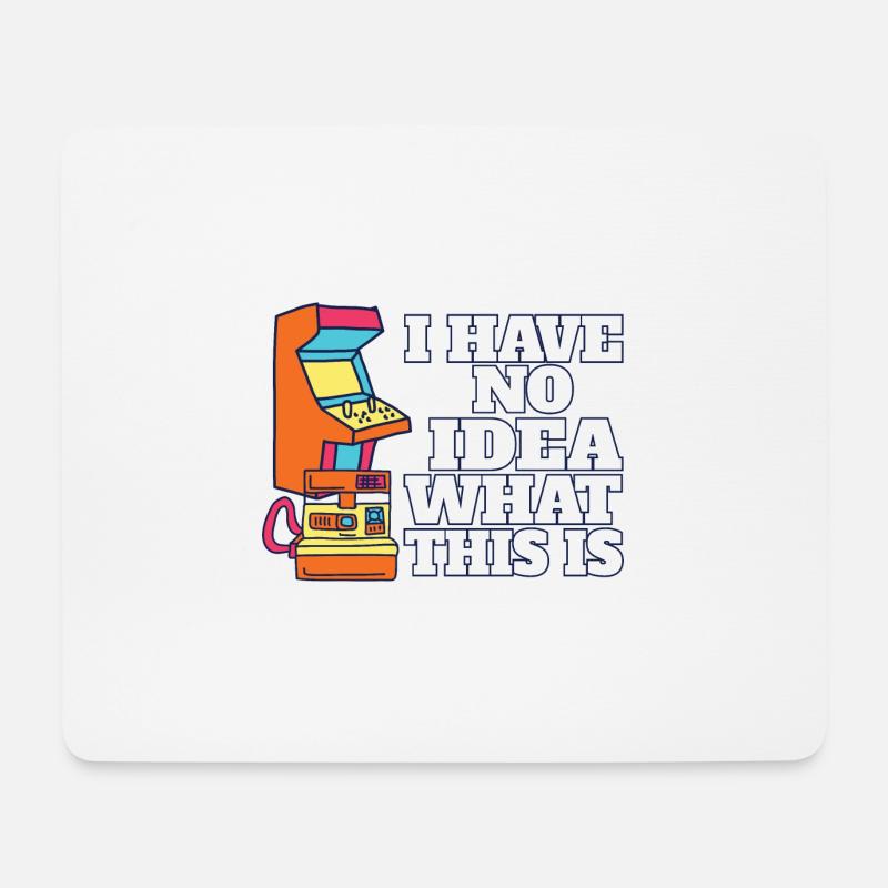I Have No Idea What This Is 70s Throwback 80s - Mousepad (Querformat) - Weiß