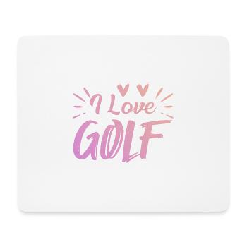 Ich liebe Golf - Mousepad (Querformat) - Weiß - Vorne