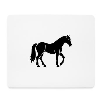 Cheval - Tapis de souris (format paysage) - blanc - Devant