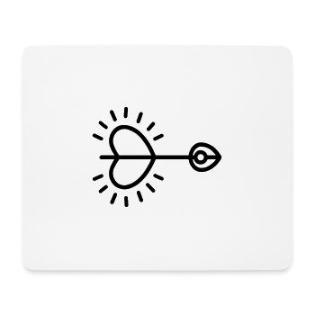 Herz-Pfeil - Mousepad (Querformat) - Weiß - Vorne