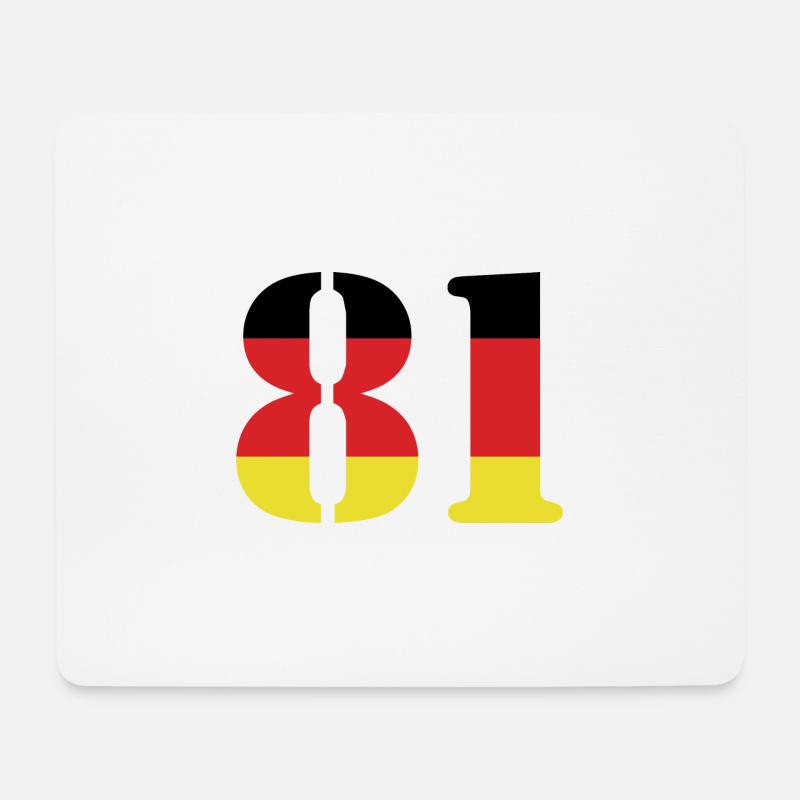 81 Zahl Trikot Deutschland - Mousepad (Querformat) - Weiß