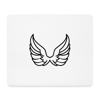 Ailes d'ange - Tapis de souris (format paysage) - blanc - Devant