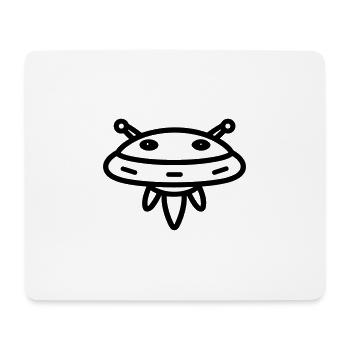 fliegende Untertasse - Mousepad (Querformat) - Weiß - Vorne