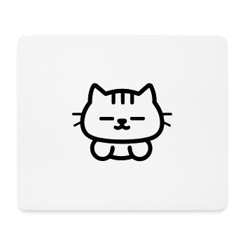 Katze - Mousepad (Querformat) - Weiß - Vorne
