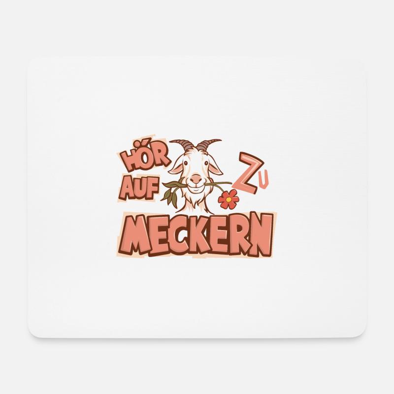 Hör auf zu meckern für eine Frau oder Mädchen - Mousepad (Querformat) - Weiß