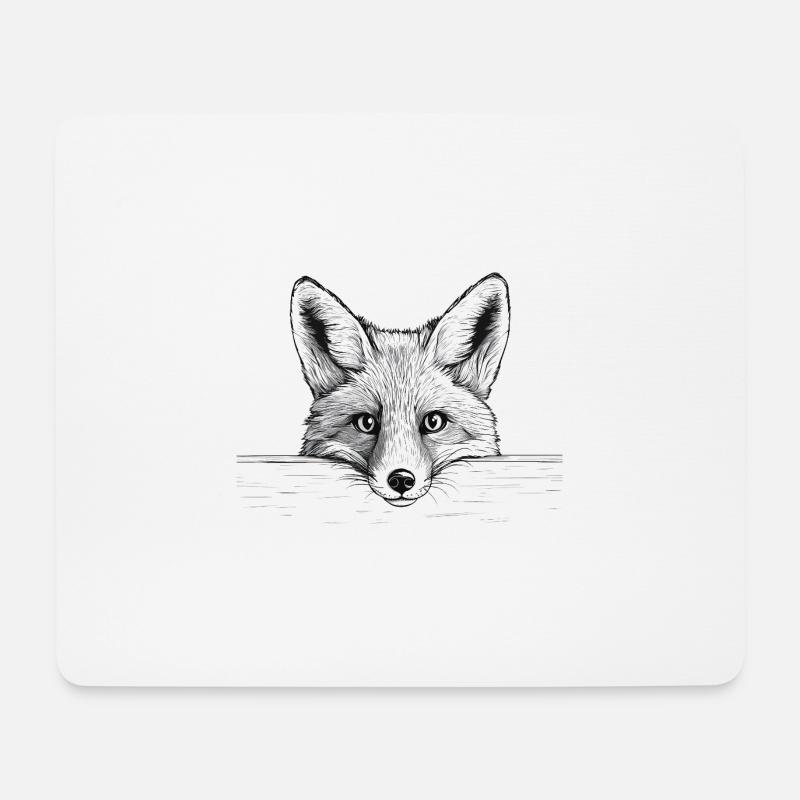 Fuchs - Mousepad (Querformat) - Weiß
