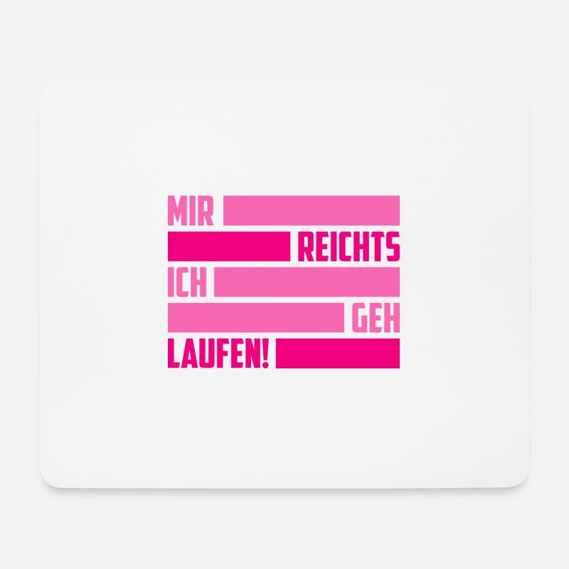Mir Reichts ich geh Laufen Rosa - Mousepad (Querformat) - Weiß