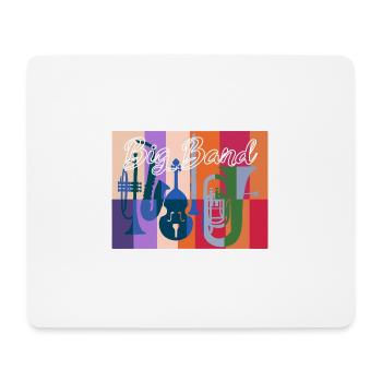 Cadeau de trompette de trompette de saxophone de jazz de big band - Tapis de souris (format paysage) - blanc - Devant