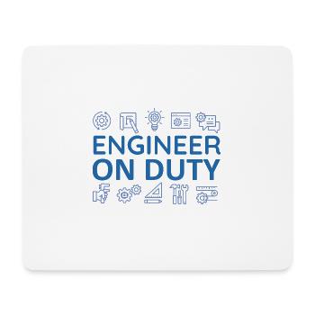 Engineer on Duty - On Duty - Mouse Pad (horizontal) - white - Front