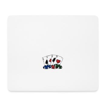 Dad's Winning Poker Shirt Casino Card Games - Mousepad (Querformat) - Weiß - Vorne