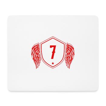 7 Nombre d’armoiries - Tapis de souris (format paysage) - blanc - Devant