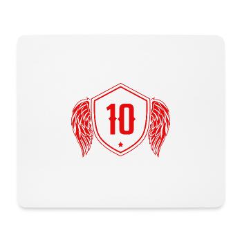 10 Zahl Wappen - Mousepad (Querformat) - Weiß - Vorne