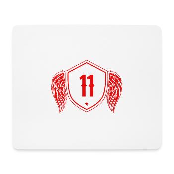 11 Zahl Wappen - Mousepad (Querformat) - Weiß - Vorne
