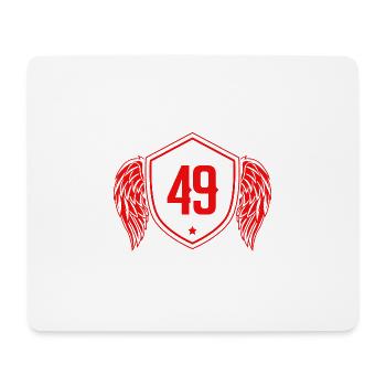 49 Zahl Wappen - Mousepad (Querformat) - Weiß - Vorne