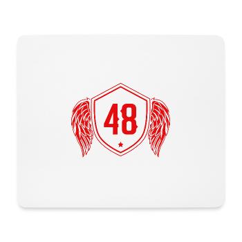 48 Nombre d’armoiries - Tapis de souris (format paysage) - blanc - Devant