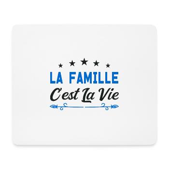 La famille c est la vie - Tapis de souris (format paysage) - blanc - Devant