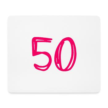 50 ANS. 50e ANNIVERSAIRE. ANNIVERSAIRE 50 ANS. 50 - Tapis de souris (format paysage) - blanc - Devant