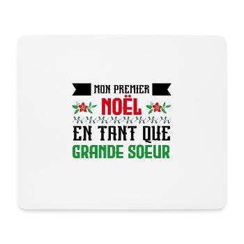 Le premier Noël en tant que grande sœur - Tapis de souris (format paysage) - blanc - Devant