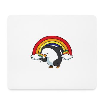 Penguin Gay Pride Cadeau transgenre - Tapis de souris (format paysage) - blanc - Devant