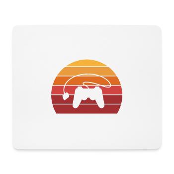 Gamer Controller Sunset Retro Vintage - Mousepad (Querformat) - Weiß - Vorne