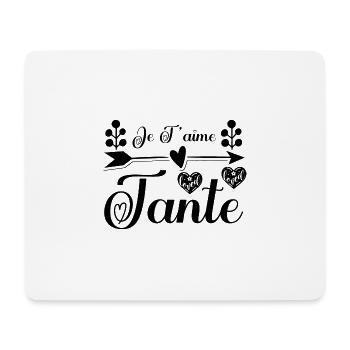 Je t'aime tante, Cadeau tante, cadeau tata. - Tapis de souris (format paysage) - blanc - Devant