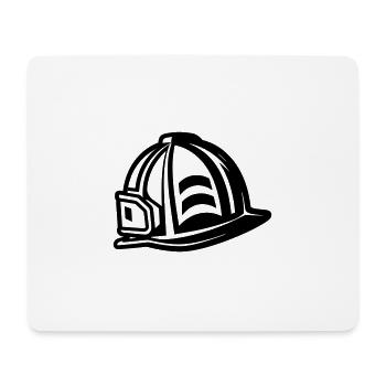 Feuerwehrhelm - Mousepad (Querformat) - Weiß - Vorne