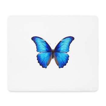 Blue Morpho Butterfly - Mouse Pad (horizontal) - white - Front