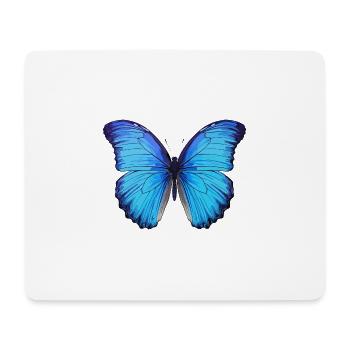 Blue Morpho Butterfly - Mouse Pad (horizontal) - white - Front