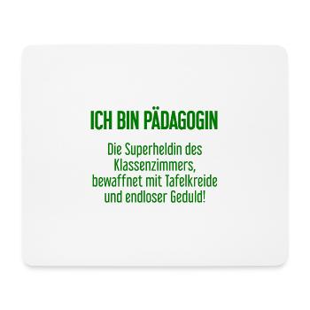 Pädagogin - Die Superheldin des Klassenzimmers! - Mousepad (Querformat) - Weiß - Vorne