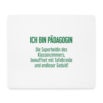 Pädagogin - Die Superheldin des Klassenzimmers! - Mousepad (Querformat) - Weiß - Vorne