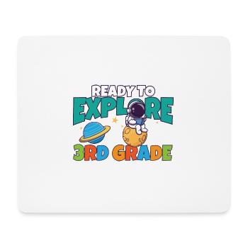 First Day Of Day School Ready to Explore 3rd - Mouse Pad (horizontal) - white - Front