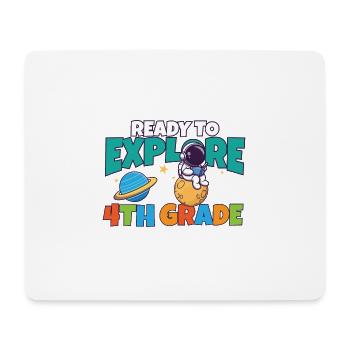 First Day Of School Day Ready to Explore 4th - Mouse Pad (horizontal) - white - Front