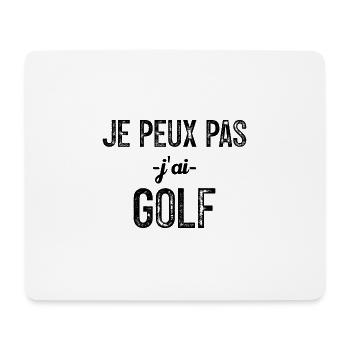 je peux pas j ai golf - Tapis de souris (format paysage) - blanc - Devant