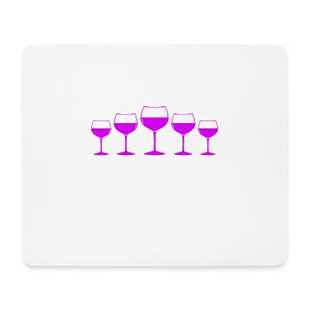 Verre à vin rouge symbole de vin - Tapis de souris (format paysage) - blanc - Devant